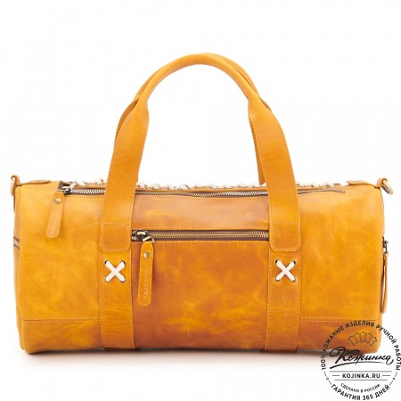 Кожаная сумка "Тайлер" (песочный крейзи)